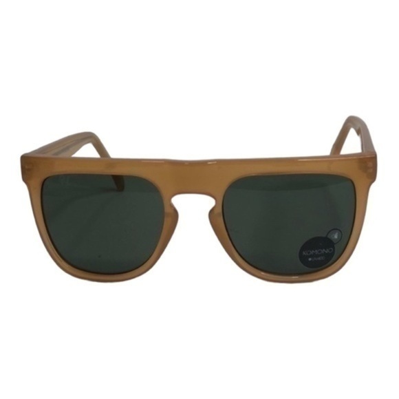 KOMONO Bennet Amber Sunglasses Flat Brow Wayfarer Chunky Frame UV400 NEW - Picture 4 of 12